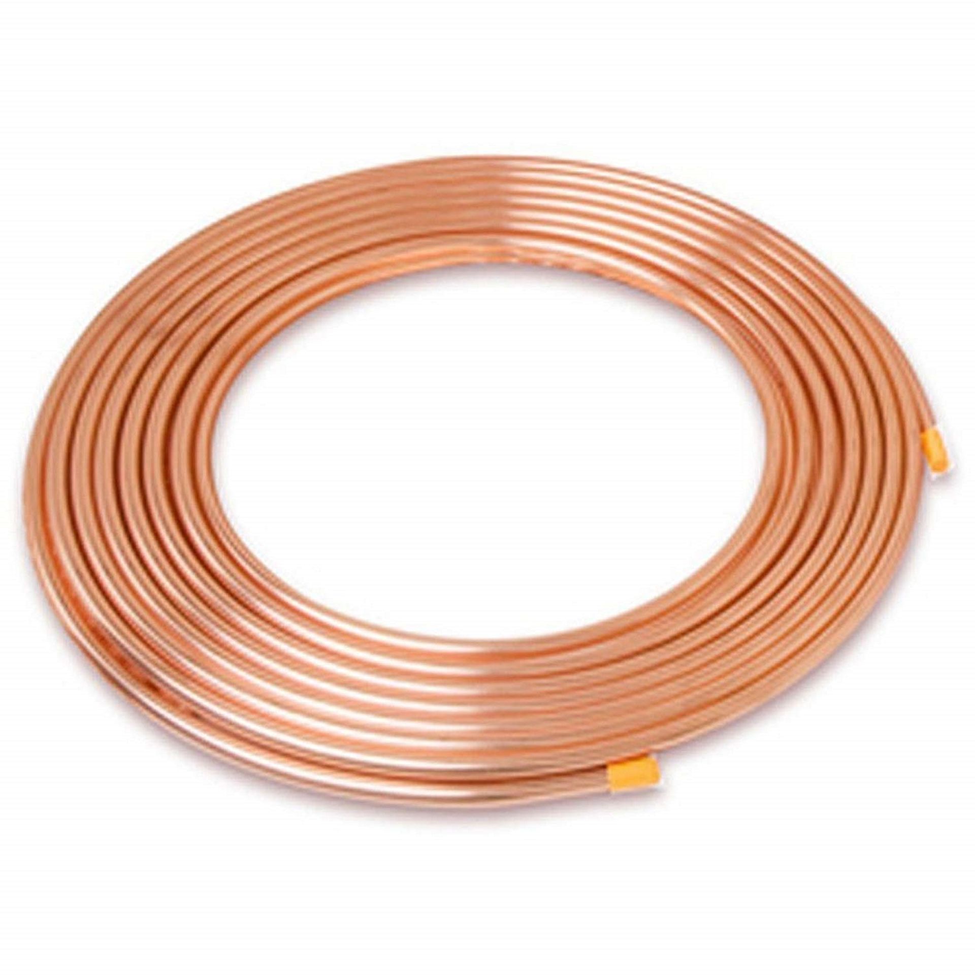 Tubo de cobre de 3.3 ft/16.4 ft/bobina de cobre de aire acondicionado Tubo  de cobre 99.9% T2 Tubo de cobre suave OD 2/3/4/6/8/10/12/0.551 in (color