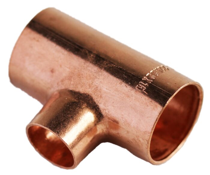 COPPER RED TEE 28 X 28 X 22MM